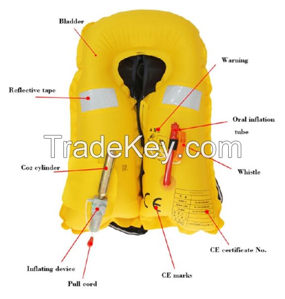 CE certification inflatable life vest