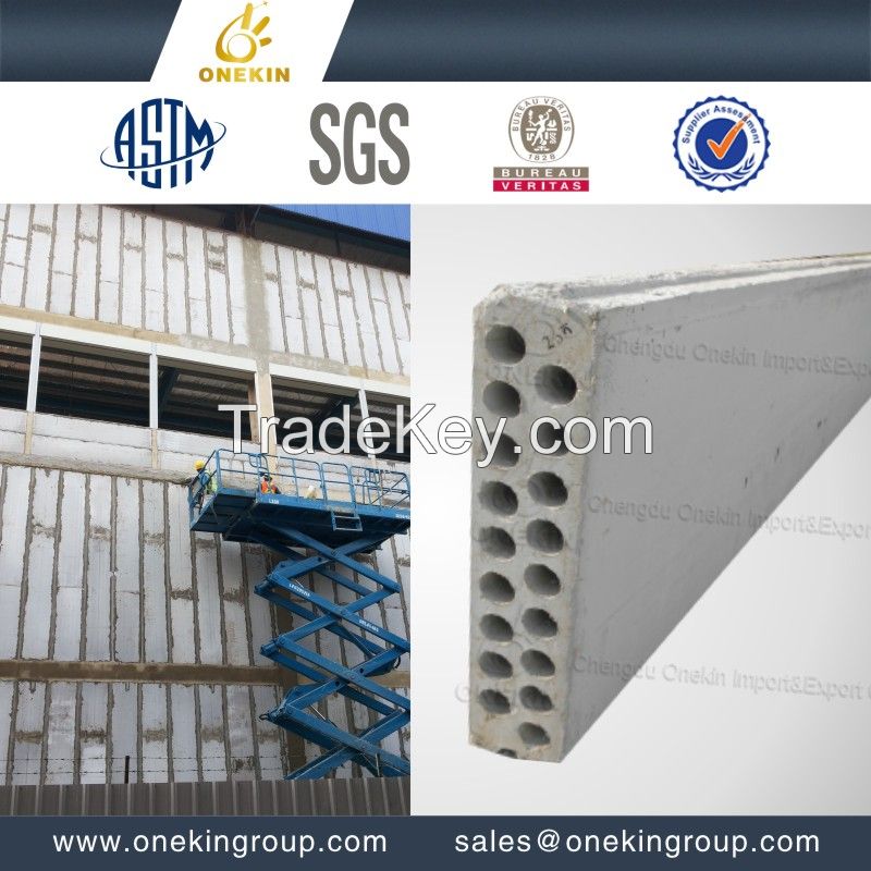 Lower cost fast installation lightweight precast wall partition panel