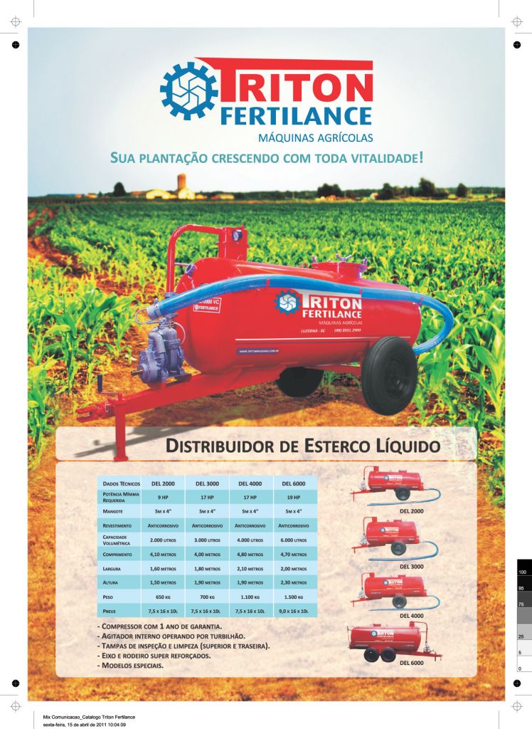 Distributor of liquid manure