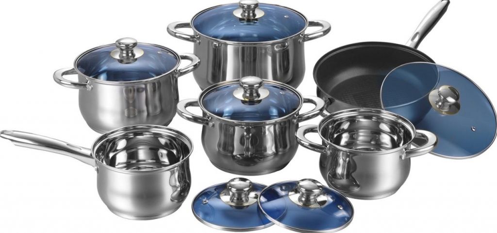 stainless steel 12pcs cookware set