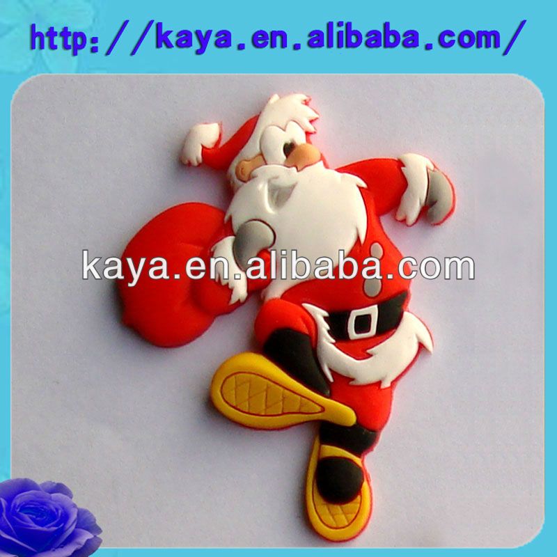 2014 Santa Claus rubber soft pvc fridge magnet sticker