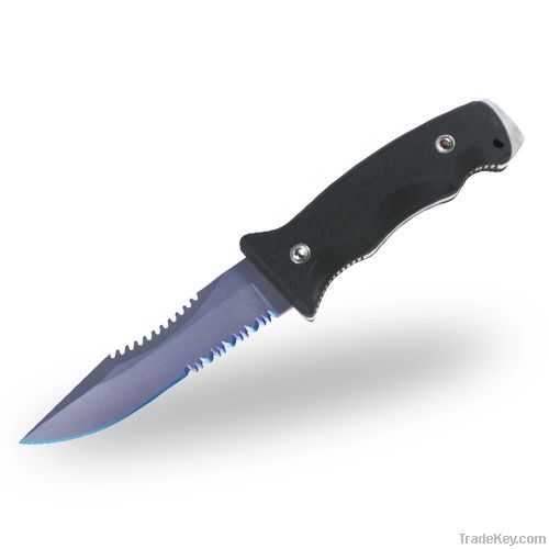 titanium fixed blade hunting knife