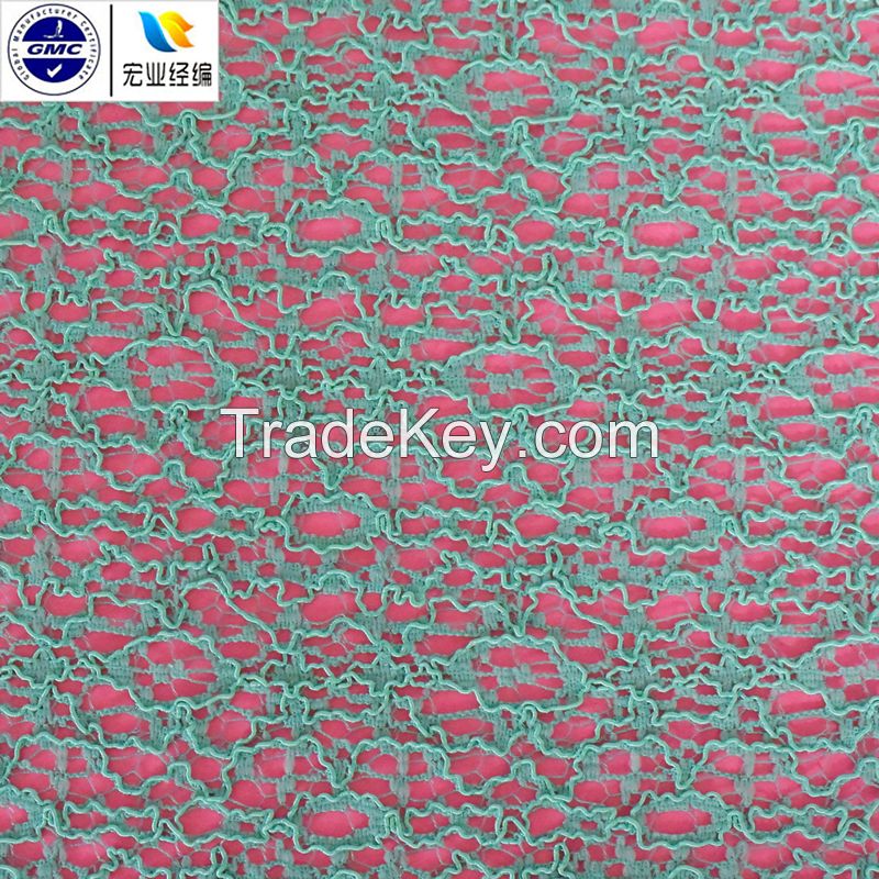 8-Strands random network design lace fabric for lady's garment