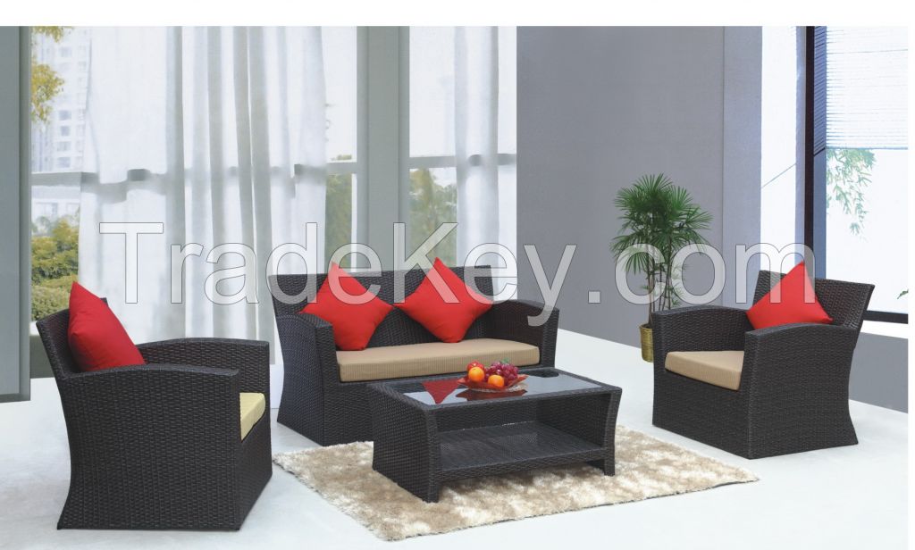 Outdoor rattan wicker garden sofa set furniture sale