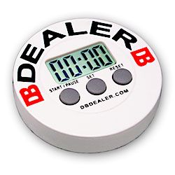 Dealer Button with Built In Digital Timer