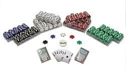 1000 Striped Dice 11.5 Gram Poker Chips Texas Hold em Set