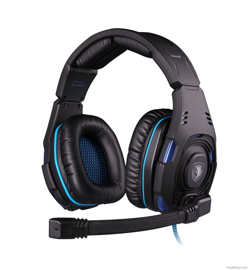 Gaming headset with vibrating function