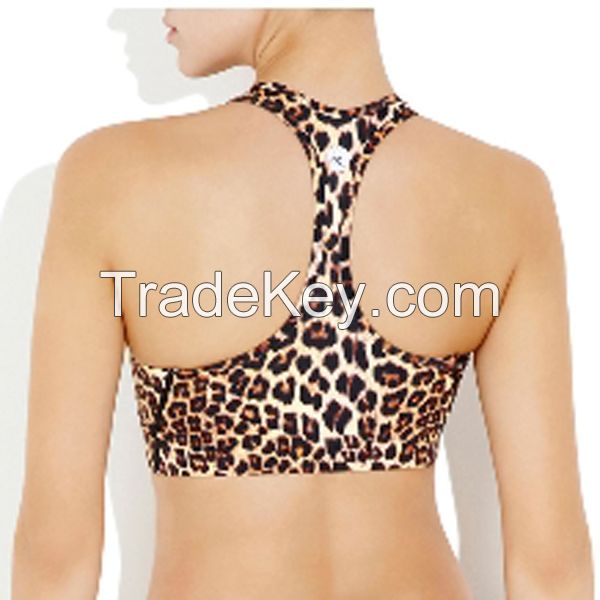 removable cup custom sublimated zipped padded sports bra