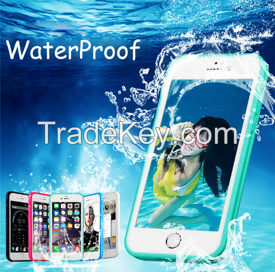 WATERPROOF CASES (FOR IPHONE) 5/5s, 6/6s. 6plus/6splus Black