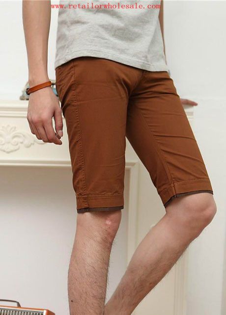 Fashion Essential Knee Length Brown Shorts for Man
