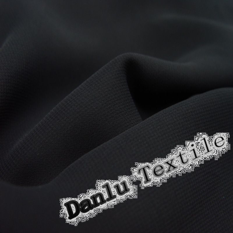 Wool Chiffon Formal Black Abaya Fabric