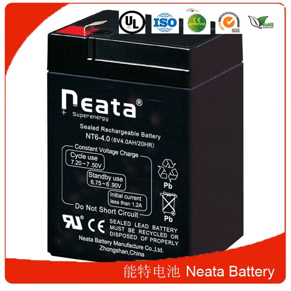 Emergency light rechargeable battery 6v4ah