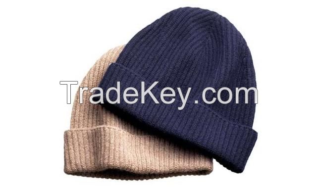 Plain black winter beanie cap/beanie hat