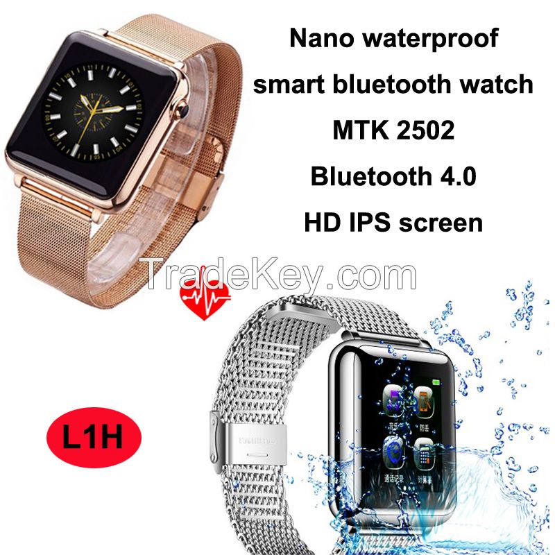 Nano Waterproof MTK2502 Andriod Smart Watch with Heart Rate Monitor(L1H)