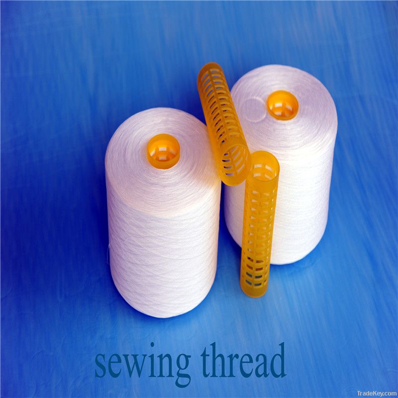 raw white polyester tfo sewing thread