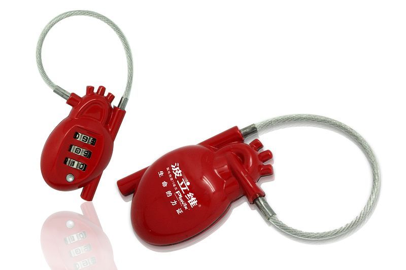 Heart Cable Lock for Medical Promotion