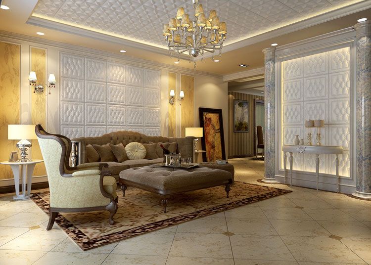 3D wall paper for home decoration soundproof, waterproof