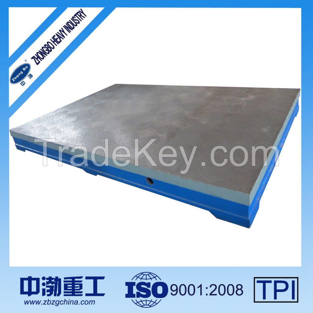 Scraping and grinding cast iron surface plate