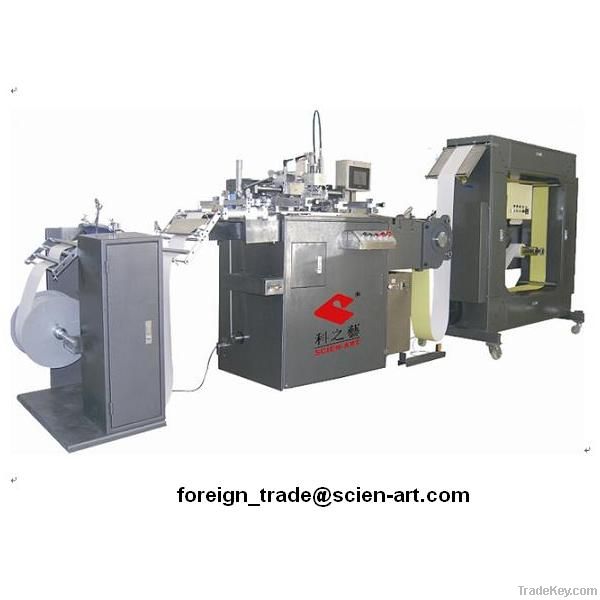 automatic roll to roll label/sticker screen printing machine