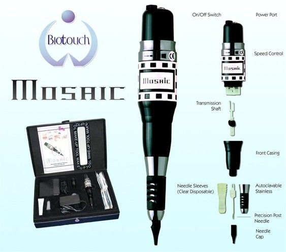 Pre-sterilized Deluxe Mosaic Eyeline Permanent Makeup Machine Kit with Tattoo machine