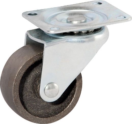 Light duty caster, Cast Iron caster, Bolt Hole Swivel caster