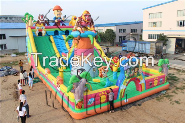 newest style custom inflatable slide combo, hunter slide for sale