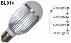 9W LED Bulb With Color-Temperature-Adjustable