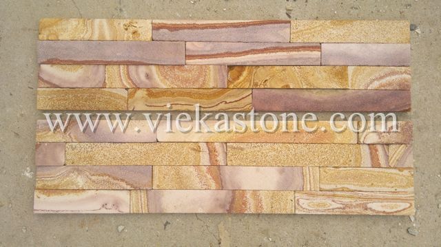 sandstone nature Stacked stone wall Panels