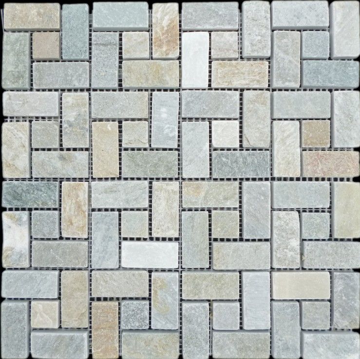 multicolor stone slate mosaic tile
