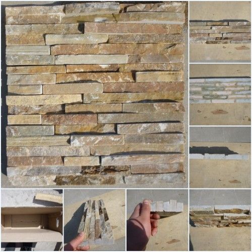 Factroy sell natural stone in edge surface for outdoor wall decoration 
