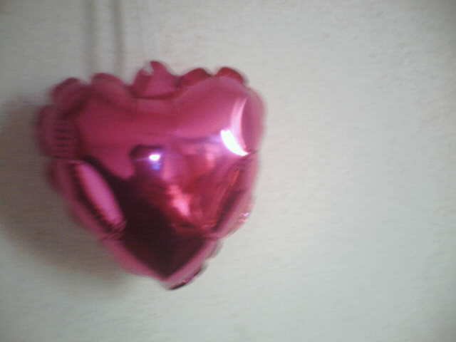 colorful heart foil balloon