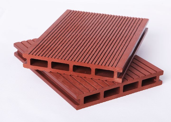 Ecofriendly outside hollow decking wood plastic composite flooring