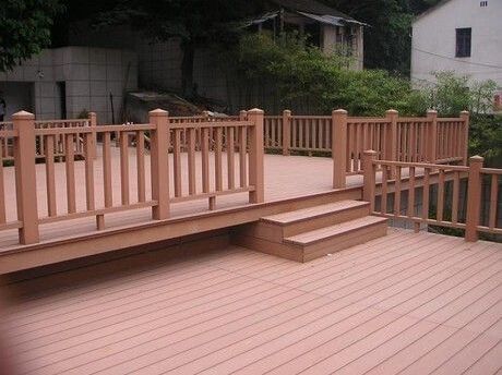 Ecofriendly outside hollow decking wood plastic composite flooring