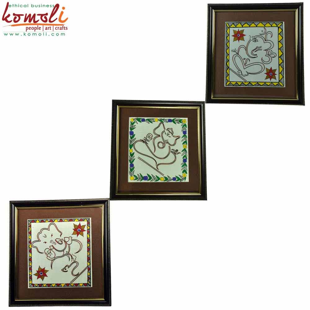 Wire Art Ganesha Madhubani Painting