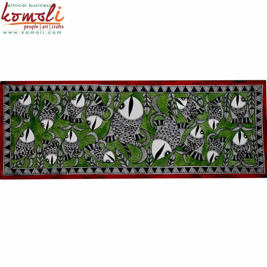 Fish Family Madhubani Painting