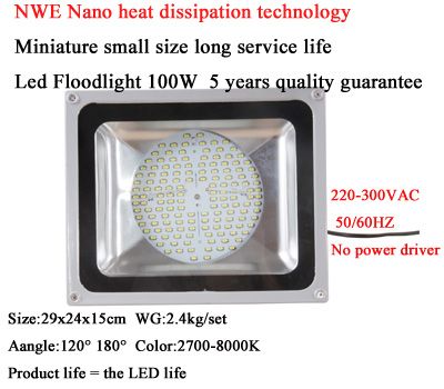 new dimmable LED floodlight HNS-100W,supplier of china