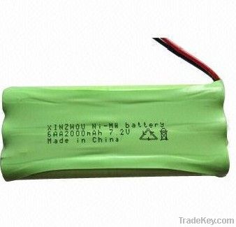 Ni-MH 6AA2000mAh 7.2V rechargeable battery pack