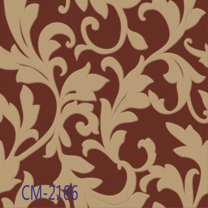 High quality and cheap price deep embossed european modern fashion style pvc wall paper 