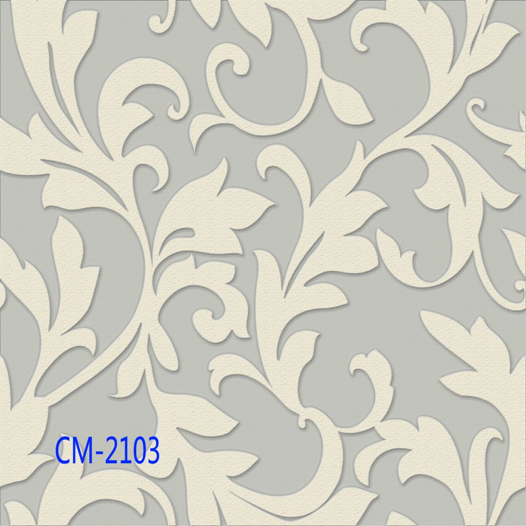 High quality and cheap price deep embossed european modern fashion style pvc wall paper 