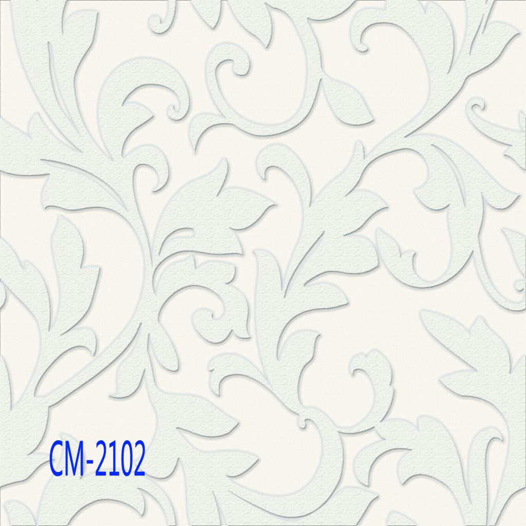 High quality and cheap price deep embossed european modern fashion style pvc wall paper 