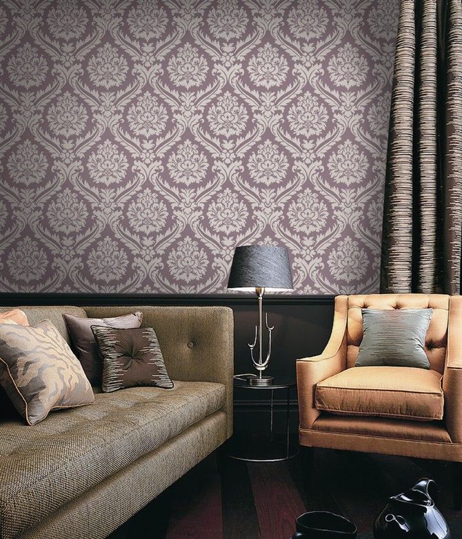 High quality and cheap price deep embossed european modern fashion style pvc wall paper CM-25