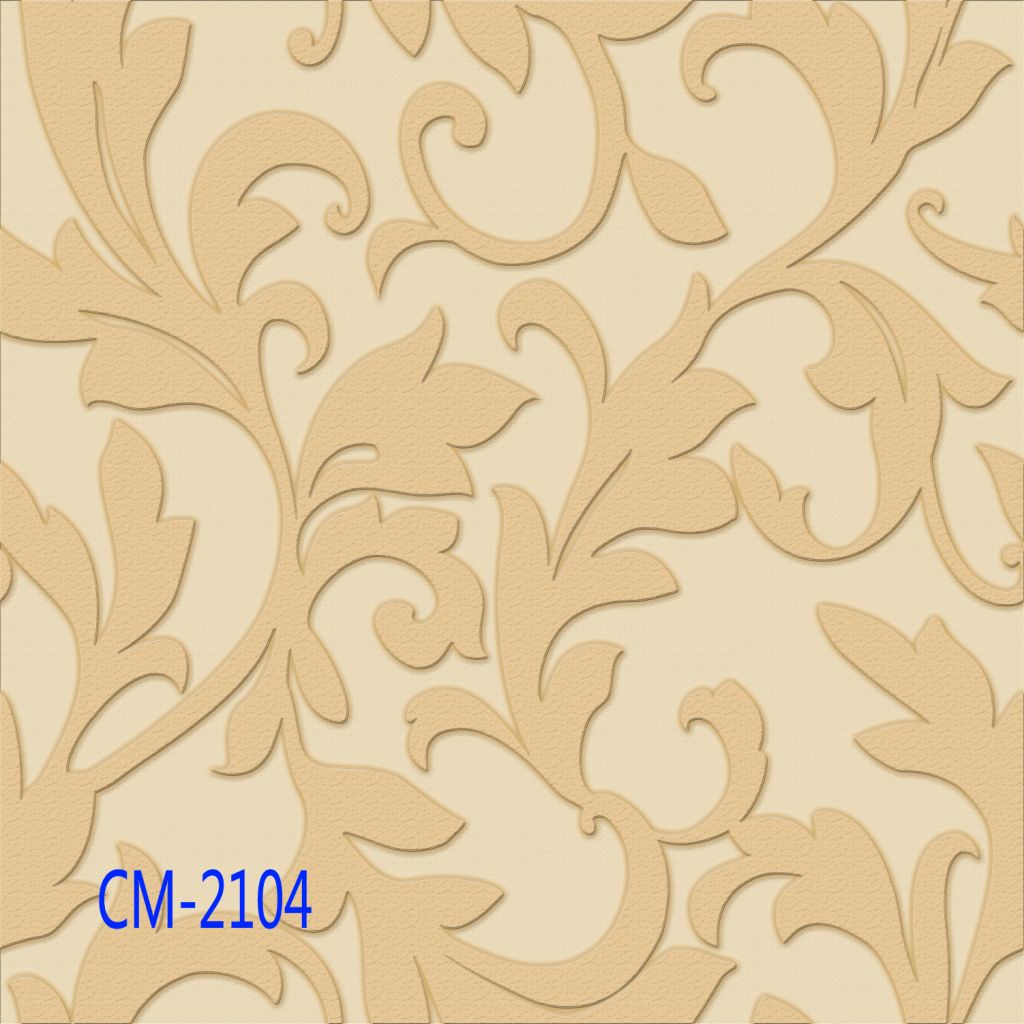 High quality and cheap price deep embossed european modern fashion style pvc wall paper 
