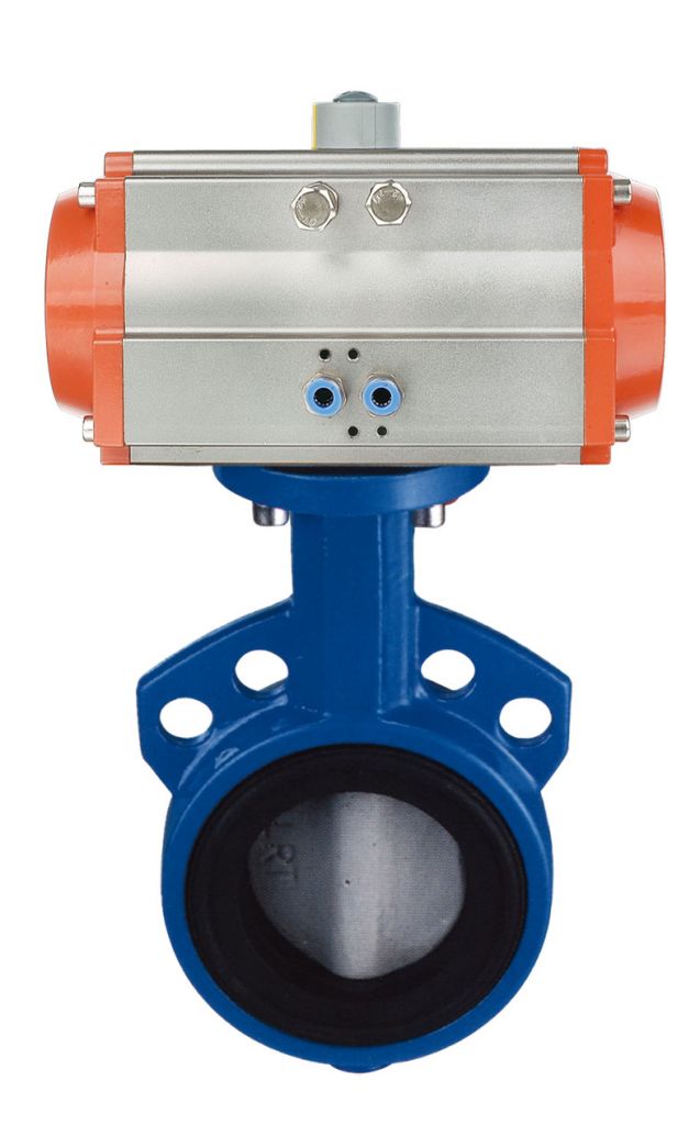 Pneumatic Wafer Type Soft Seal Butterfly Valve