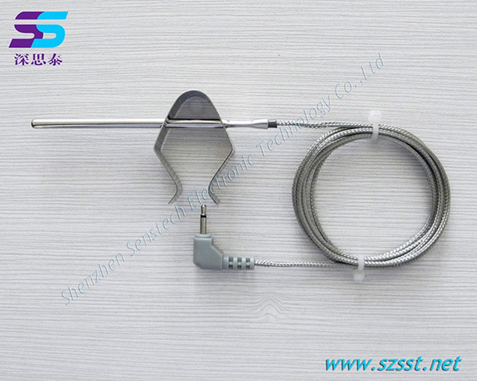 BBQ ambient temperature probe &amp; grilling cooking temperature probe