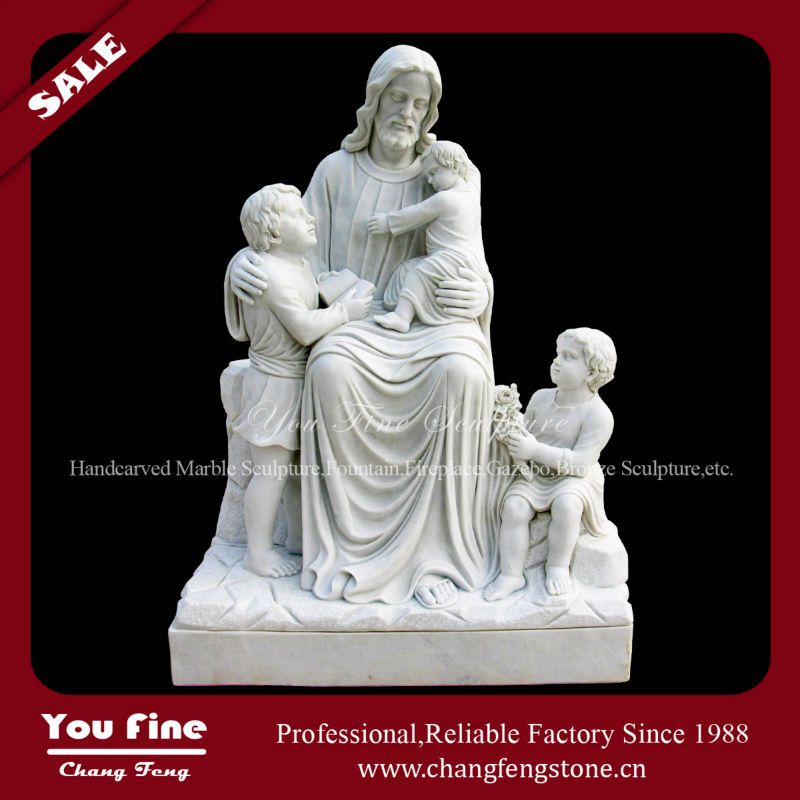 White marble Jesus religious statues  