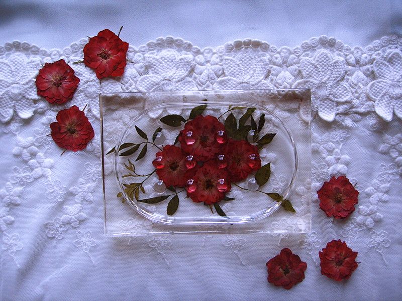 real flower soap dish