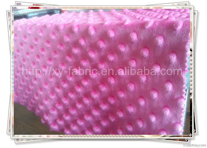 100% polyester fabric/new design of minky dots velboa/super soft velbo