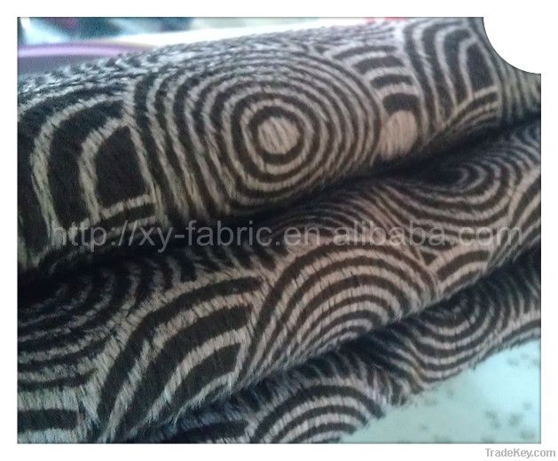 100% polyester /discharge printed velboa fabric for furniture/sofa/toy