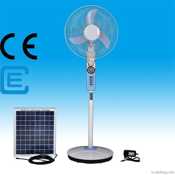 2013 new design 12V 16 inch stand solar fan/solar camping fan/solar po