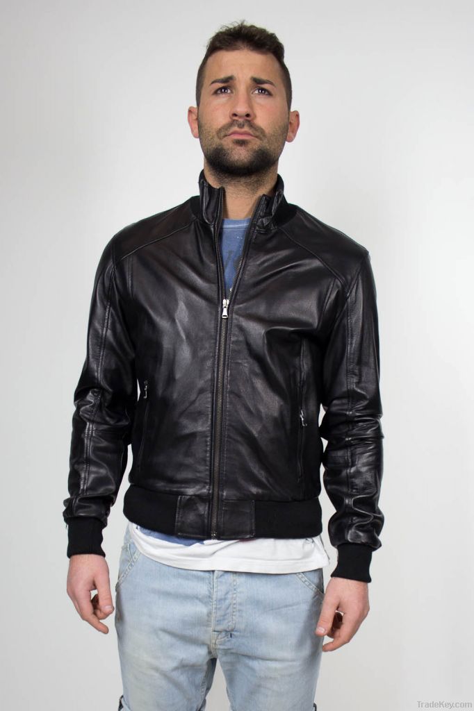 LEATHER BOMBER ***IN GENUINE NAPPA"